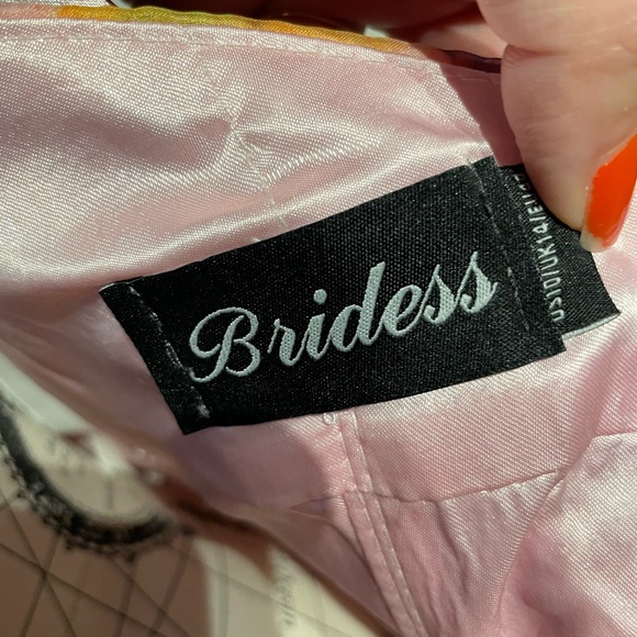 NWOT Bridess Crisscross Keyhole Pleate Chiffon Empire Cutout Abstract Print prom - Picture 9 of 9